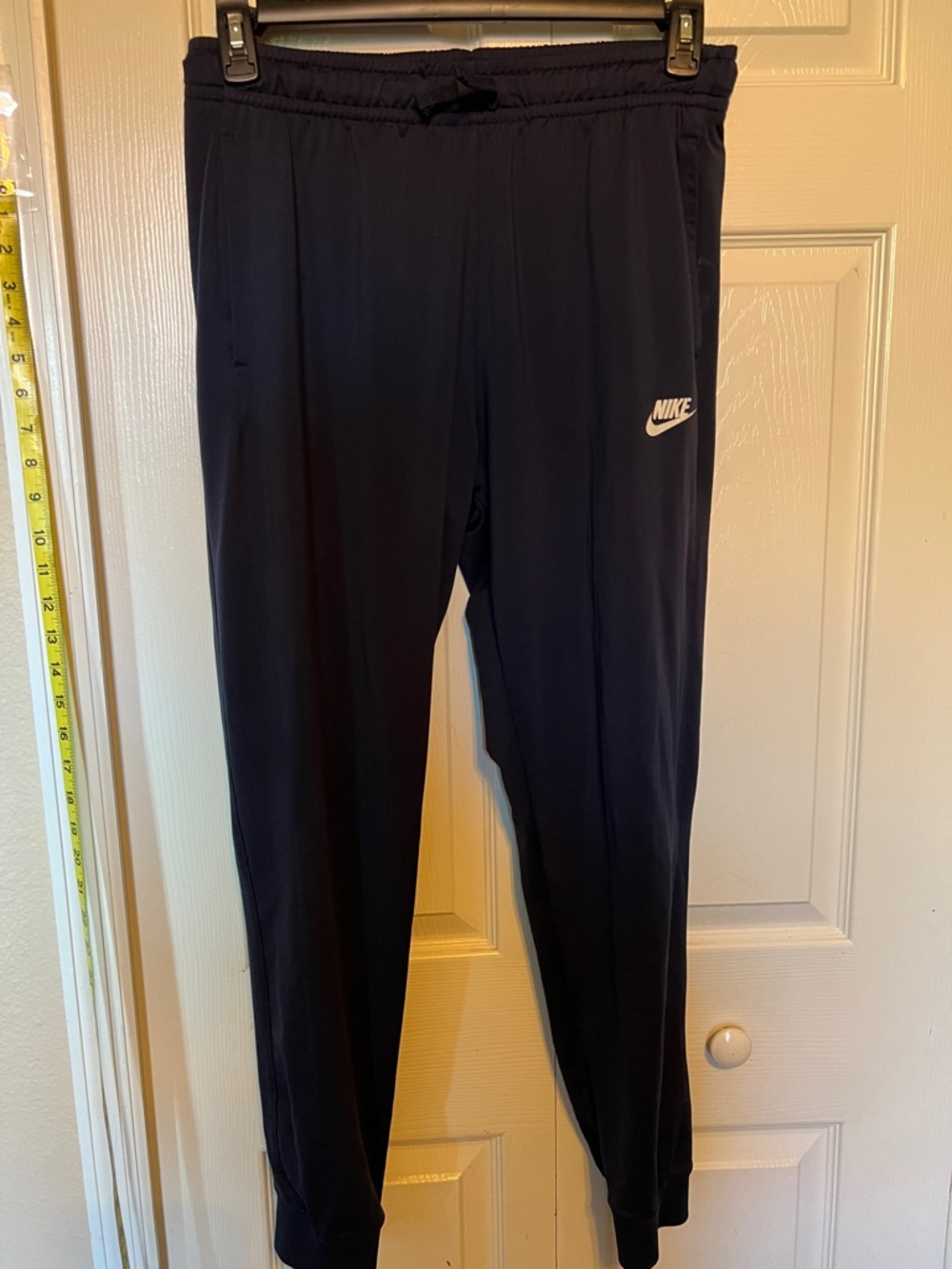 Nike Navy Joggers with White Swoosh